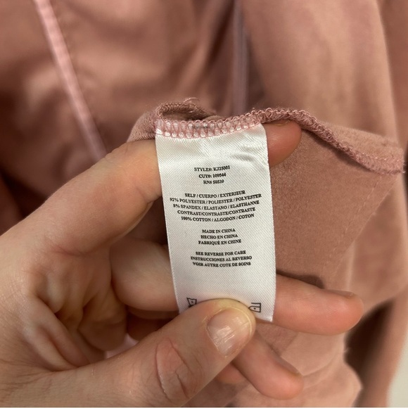 Kut From The Kloth Pink Blazer Drape Front Faux Suede Jacket Women’s Size Medium - Picture 5 of 7